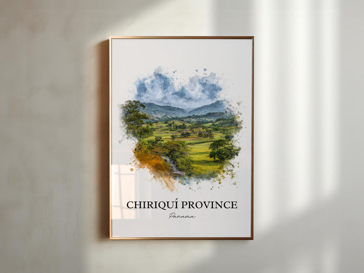Chiriquí Province Wall Art, Panama Print, Panama Watercolor Art, Chiriquí Province Gift, Travel Print, Travel Poster, Housewarming Gift