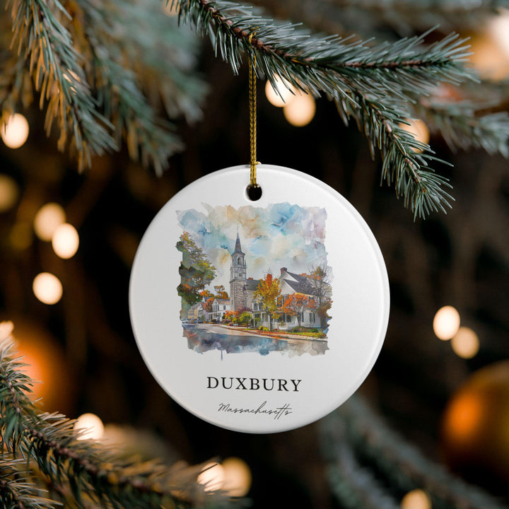 Duxbury MA Ornament: Unique Duxbury MA Souvenir, Massachusetts Xmas Decor, and Authentic Duxbury MA Gift