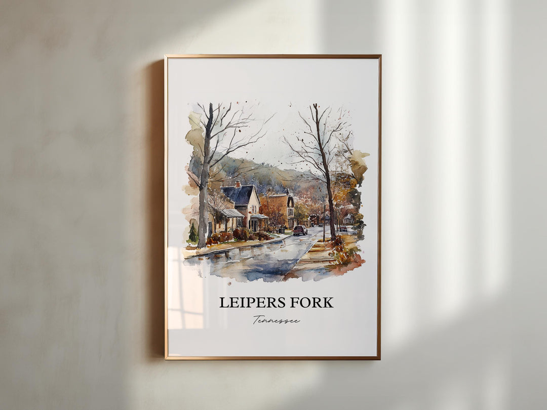 Leipers Fork, Tennessee, USA – Watercolor Art Print