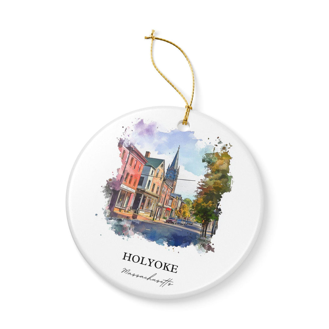 Holyoke MA Ornament: Unique Holyoke Souvenir, Holyoke Xmas Decor, and Authentic Holyoke Massachusetts Gift