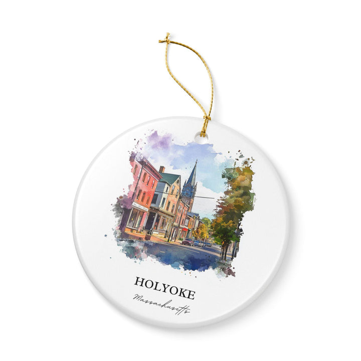 Holyoke MA Ornament: Unique Holyoke Souvenir, Holyoke Xmas Decor, and Authentic Holyoke Massachusetts Gift