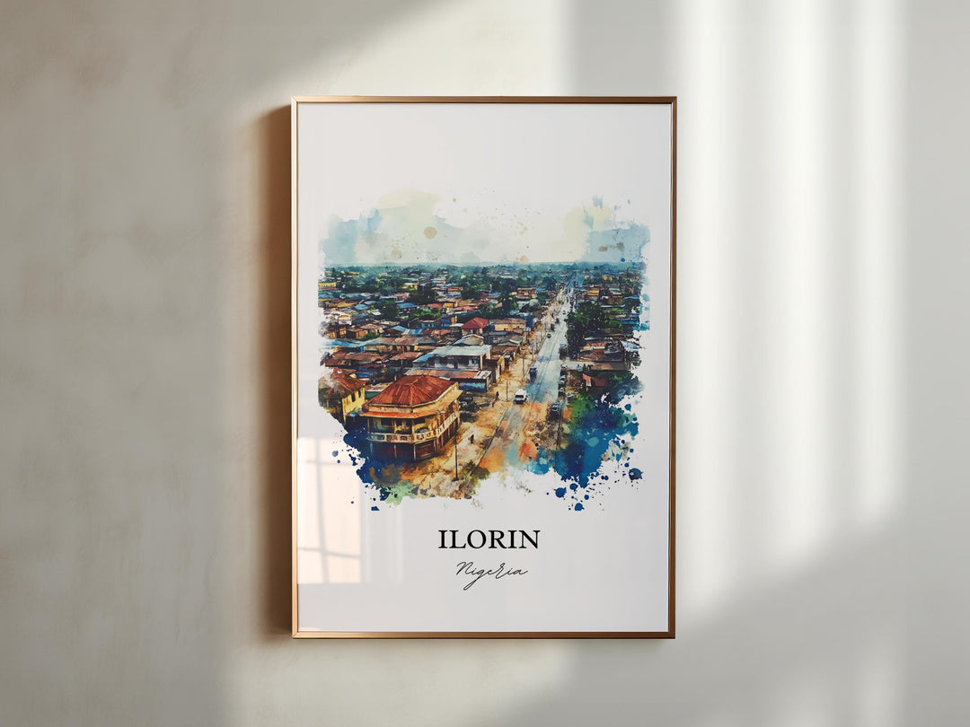 Ilorin, Nigeria – Watercolor Art Print