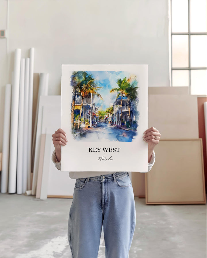 Key West, USA – Watercolor Art Print