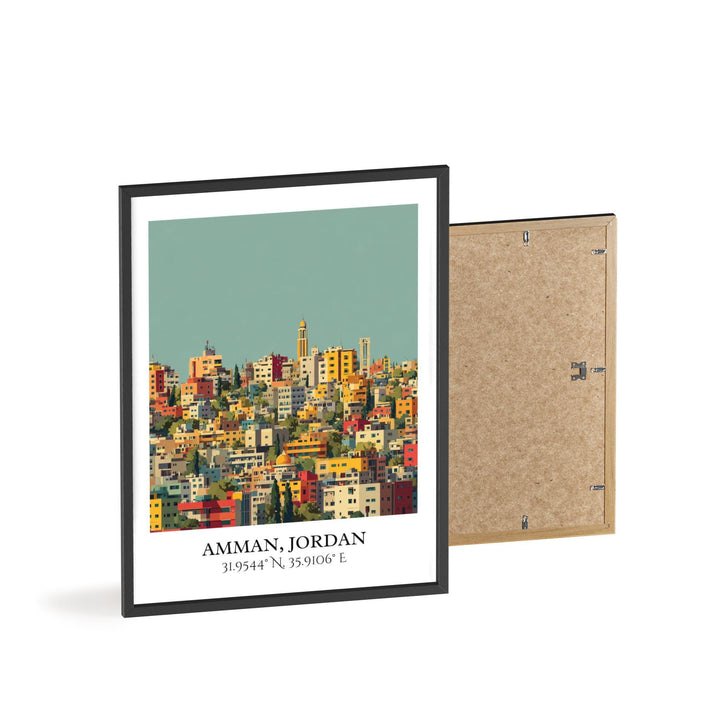 Amman Jordan Art, Amman Retro Travel Art, Amman Home Decor, Amman Jordan Gift, Jordan Travel Art, Travel Prints, Housewarming Gift