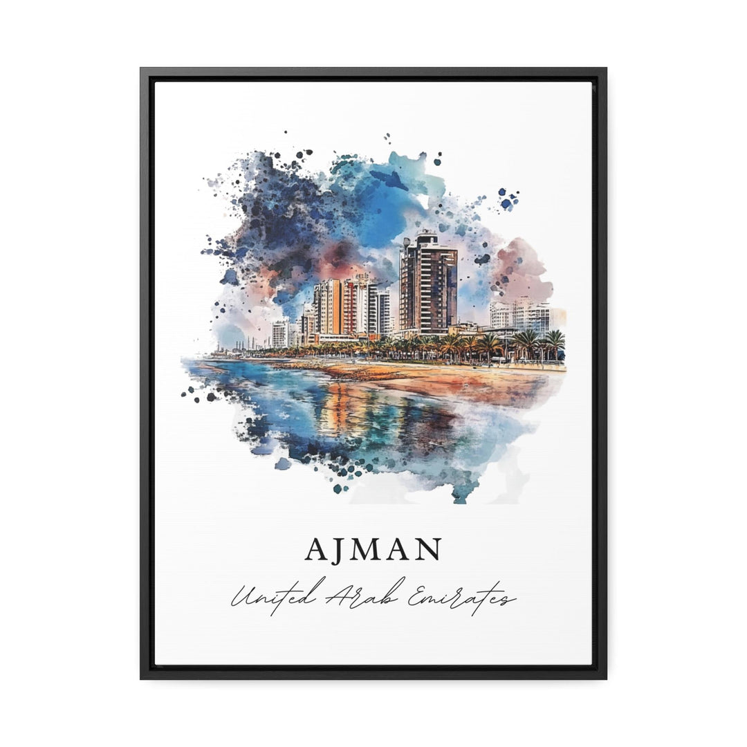 Ajman UAE Wall Art, Ajman Print, Ajman Watercolor Art, Ajman United Arab Emirates Art Gift, Travel Poster, Housewarming Gift