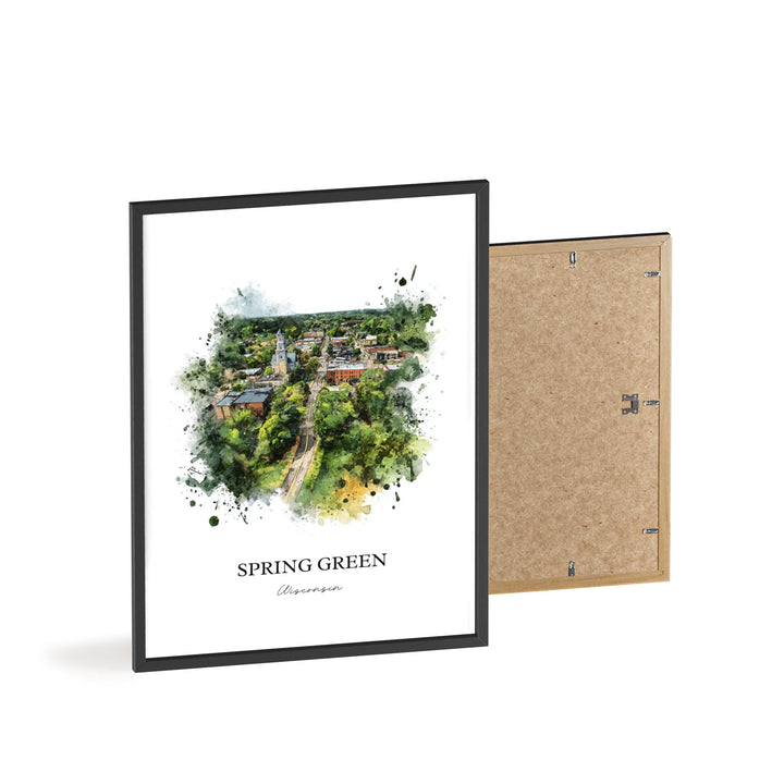 Spring Green, Wisconsin – Watercolor Art Print