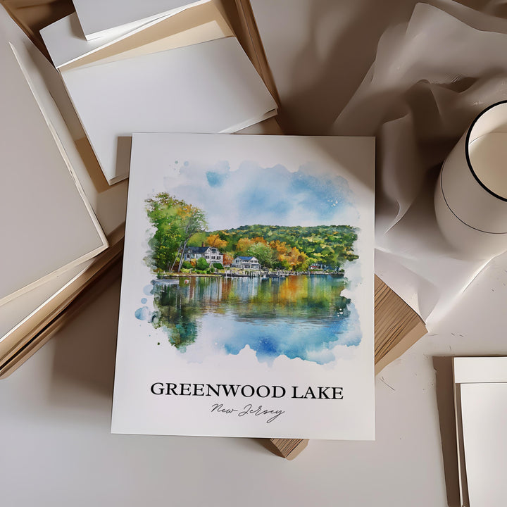 Greenwood Lake Wall Art, Orange County NY Print, Greenwood Lake Artwork, Greenwood Lake Gift, Travel Print, Travel Poster, Housewarming Gift