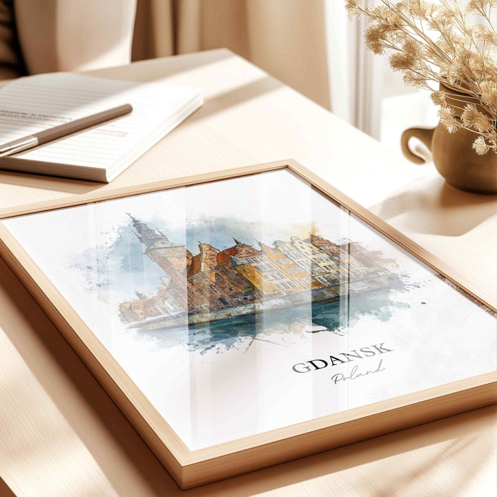 Gdansk, Poland – Watercolor Art Print