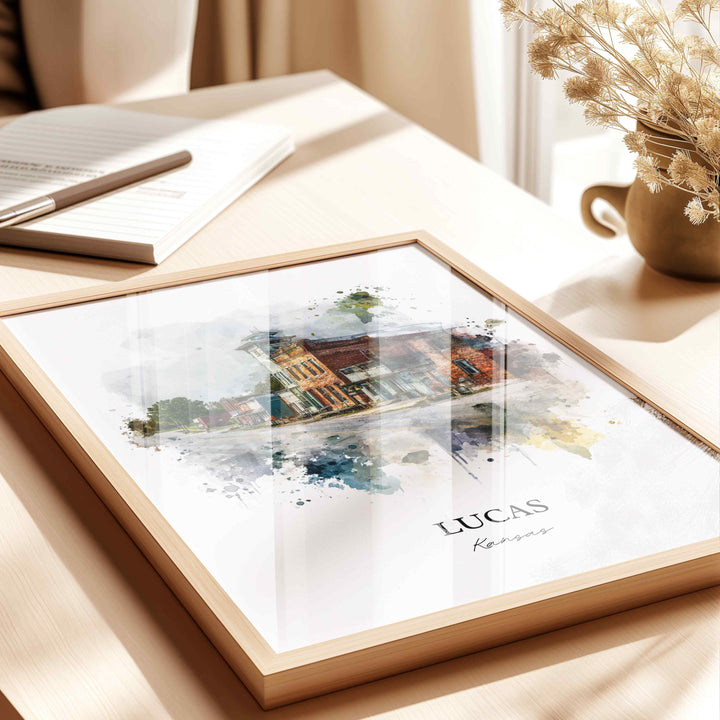 Lucas, Kansas – Watercolor Art Print