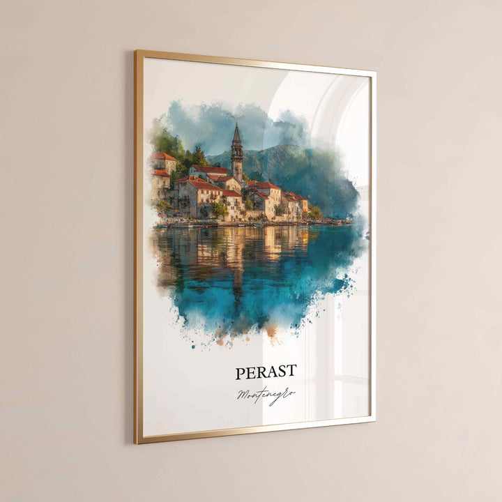 Perast, Montenegro – Watercolor Art Print