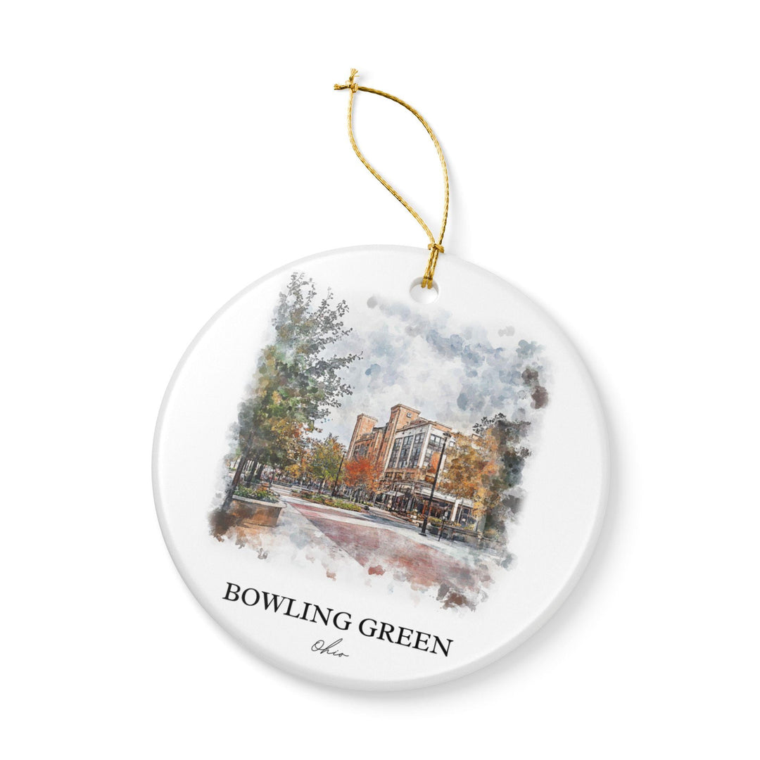 Bowling Green Ohio Ornament: Unique Bowling Green OH Souvenir, Ohio Xmas Decor, and Authentic Bowling Green Gift