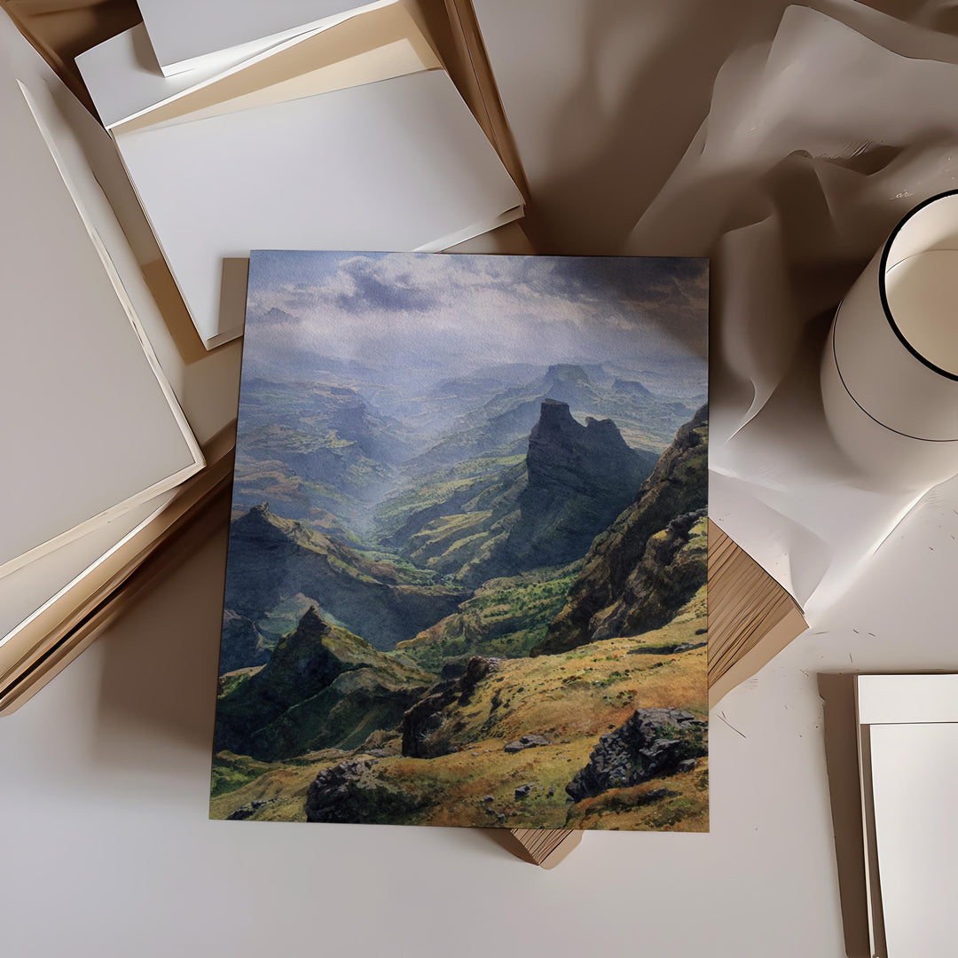 Simien Mountains, Ethiopia – Watercolor Art Print