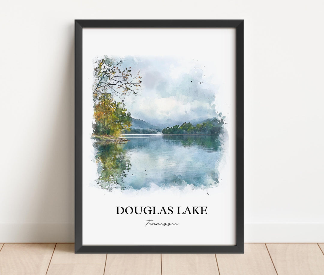 Douglas Lake Wall Art, Pigeon Forge Print, Great Smokies Artwork, Douglas Lake TN Gift, Travel Print, Travel Poster, Housewarming Gift