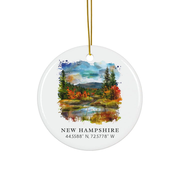 New Hampshire Ornament: Unique NH Souvenir, New Hampshire Xmas Decor, and Authentic New Hampshire Christmas Gift