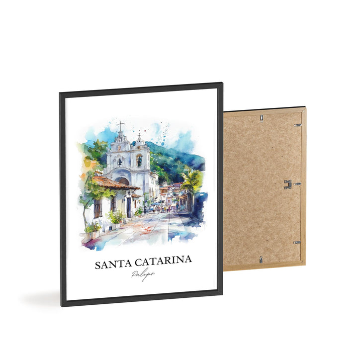 Santa Catarina Palopó Art, Guatemala Print, Guatemala Watercolor Art, Lake Atitlán Gift, Travel Print, Travel Poster, Housewarming Gift