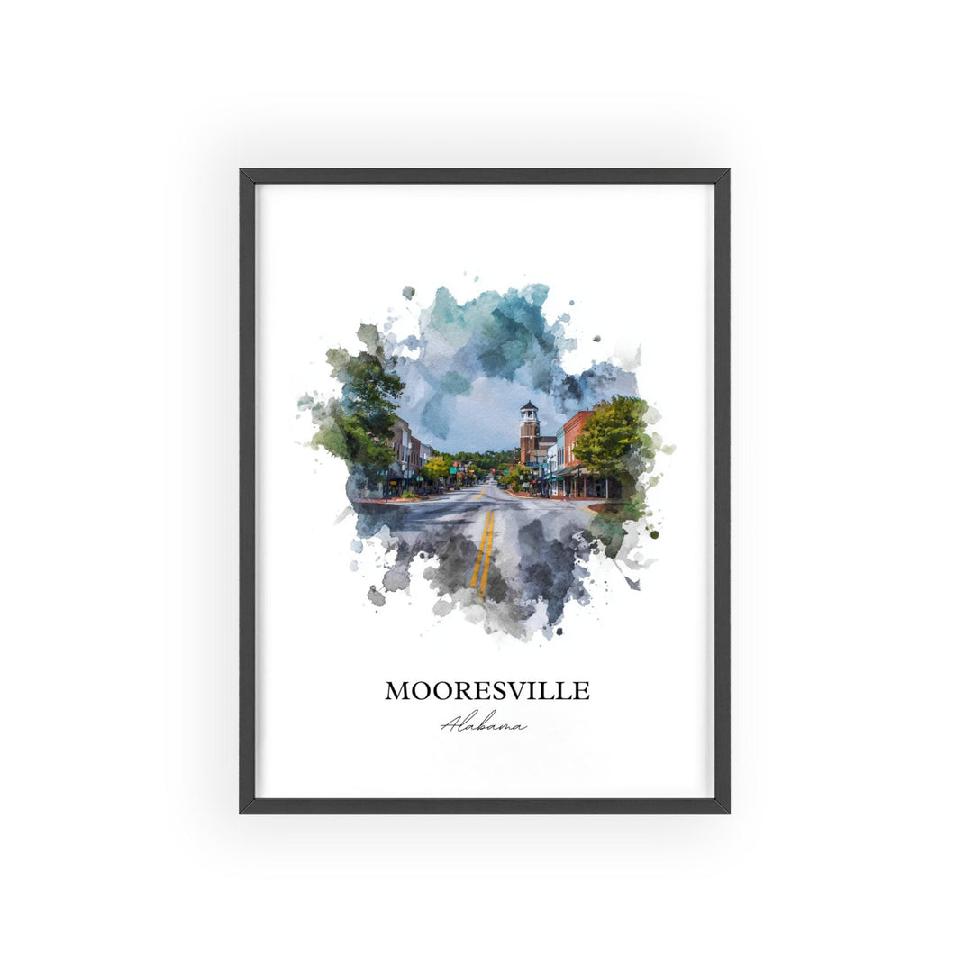 Mooresville, Alabama – Watercolor Art Print