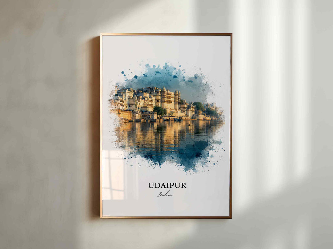 Udaipur, India – Watercolor Art Print