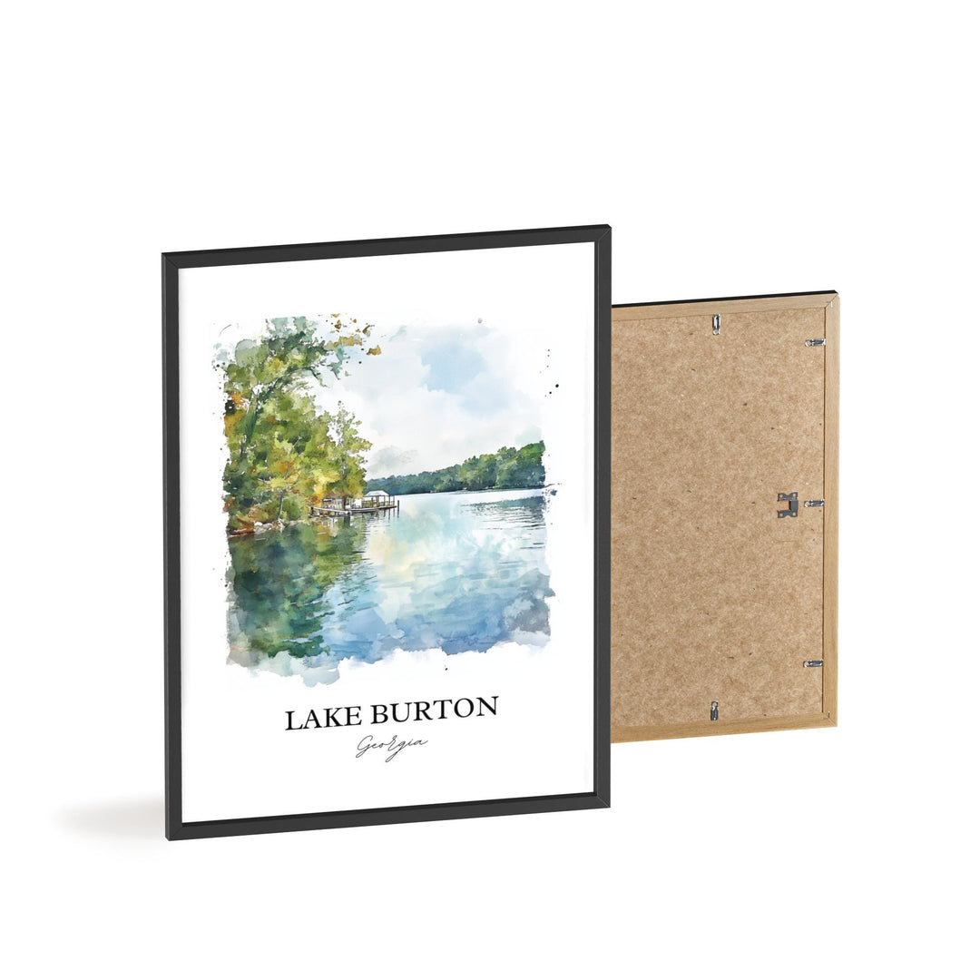 Lake Burton Wall Art, Rabun County Print, Georgia Watercolor Art, Lake Burton Gift, Travel Print, Travel Poster, Housewarming Gift