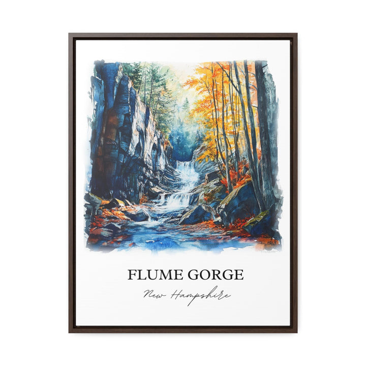 Flume Gorge, New Hampshire, USA – Watercolor Art Print