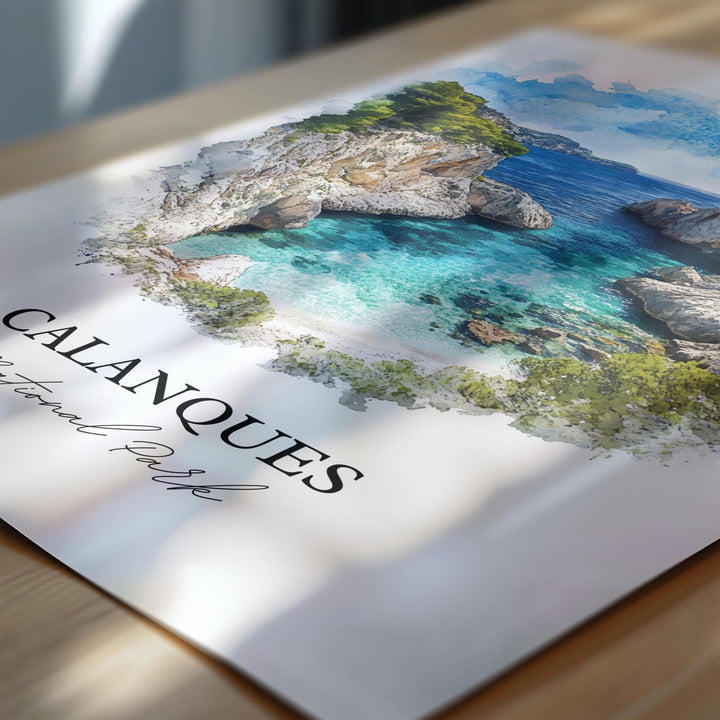 Calanques National Park Wall Art, Marseille Print, Calanques Artwork, Calanques Park Gift, Travel Print, Travel Poster, Housewarming Gift