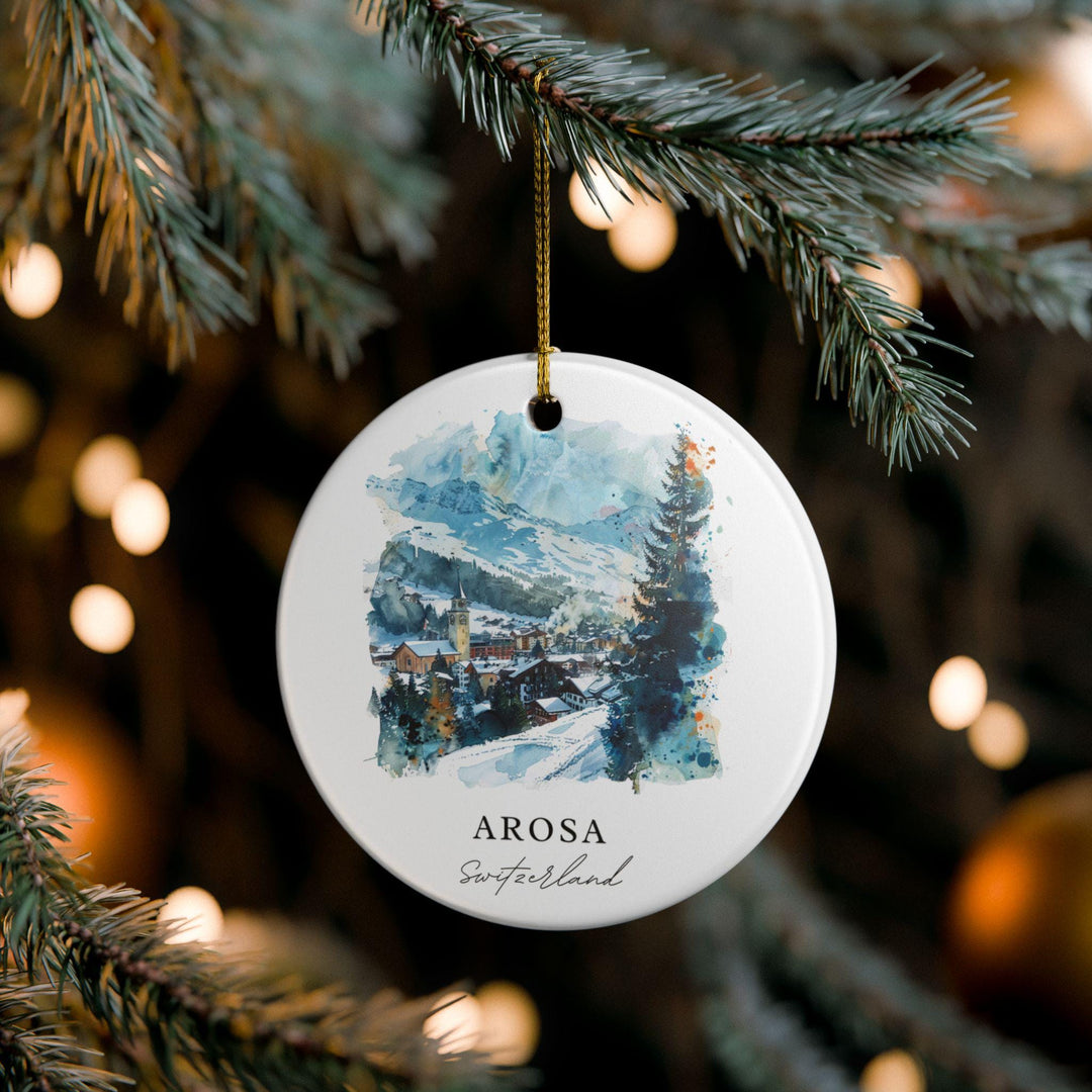 Arosa Switzerland Ornament: Unique Arosa Souvenir, Arosa Xmas Decor, and Authentic Arosa Switzerland Gift