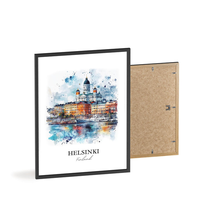 Helsinki Wall Art, Helsinki Print, Finland Watercolor Art, Helsinki Finland Gift, Travel Print, Travel Poster, Housewarming Gift