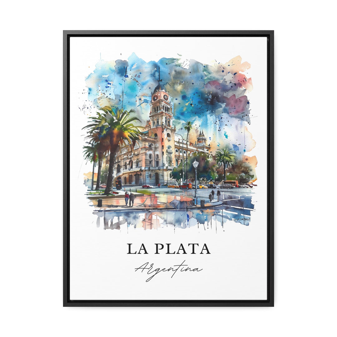La Plata Argentina Art, La Plata Print, La Plata Watercolor, Buenos Aires Argentina Gift, Travel Poster, Housewarming Gift