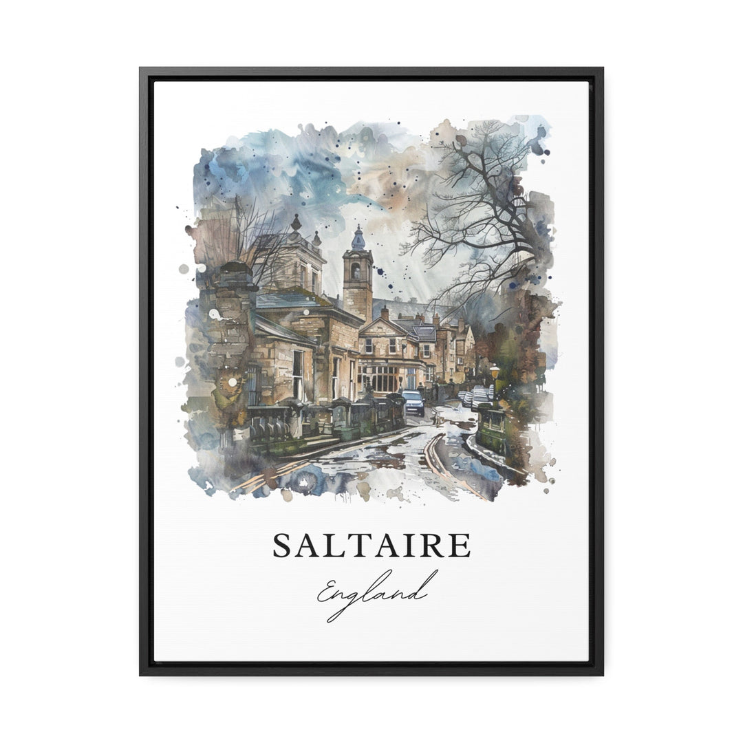 Saltaire UK Wall Art, Saltaire England Print, Shipley Watercolor Art, Saltaire UK Gift,