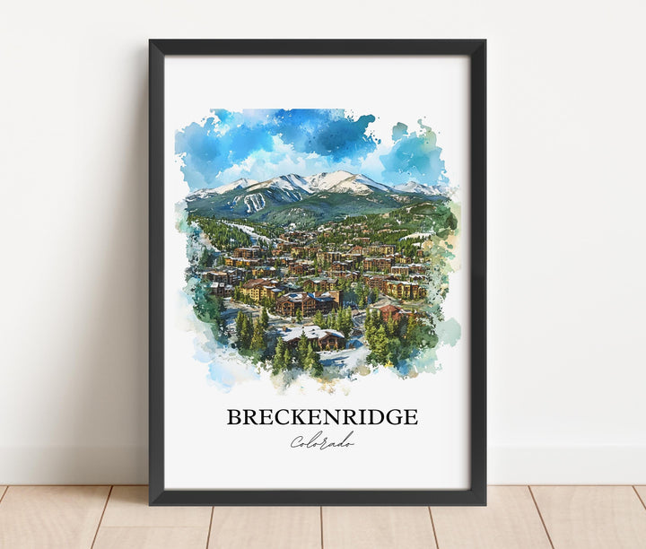 Breckenridge, Colorado, USA – Watercolor Art Print