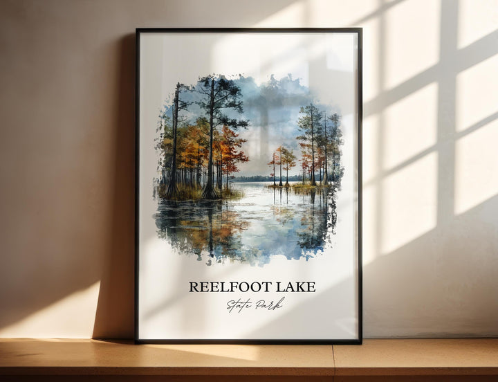 Reelfoot Lake Wall Art, Tiptonville Print, Tennessee Artwork, Reelfoot Lake State Park Gift, Travel Print, Travel Poster, Housewarming Gift