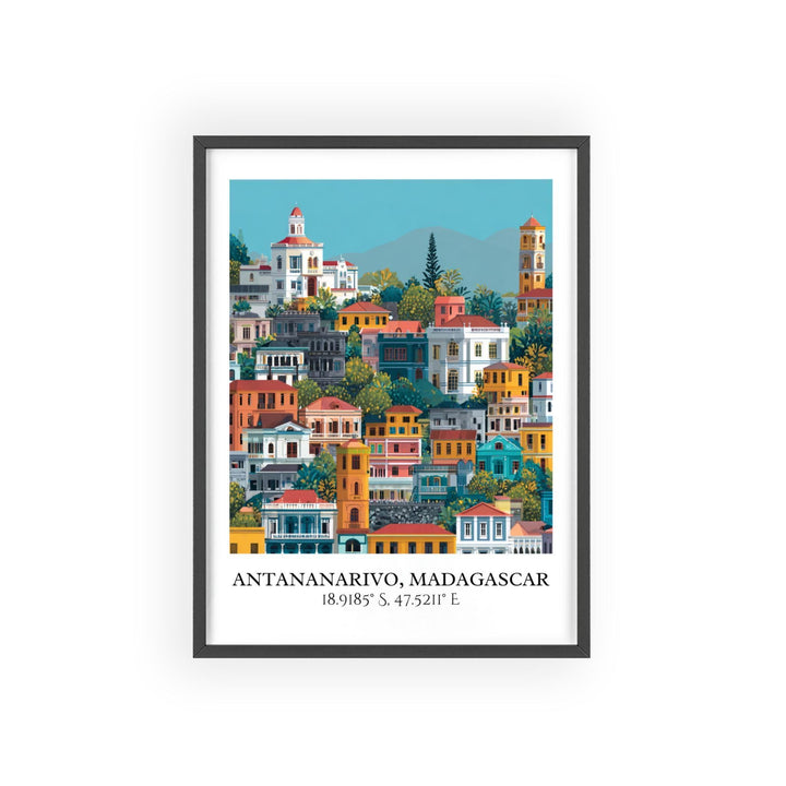 Antananarivo Wall Art, Antananarivo Retro Travel Art, Madagascar Home Decor, Madagascar Travel Art, Travel Prints, Housewarming Gift