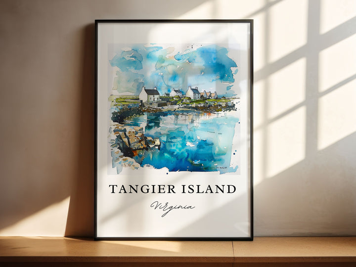 Tangier Island VA Art, Tangier Island Print, Tangier Island Watercolor, Chesapeake Bay Gift,