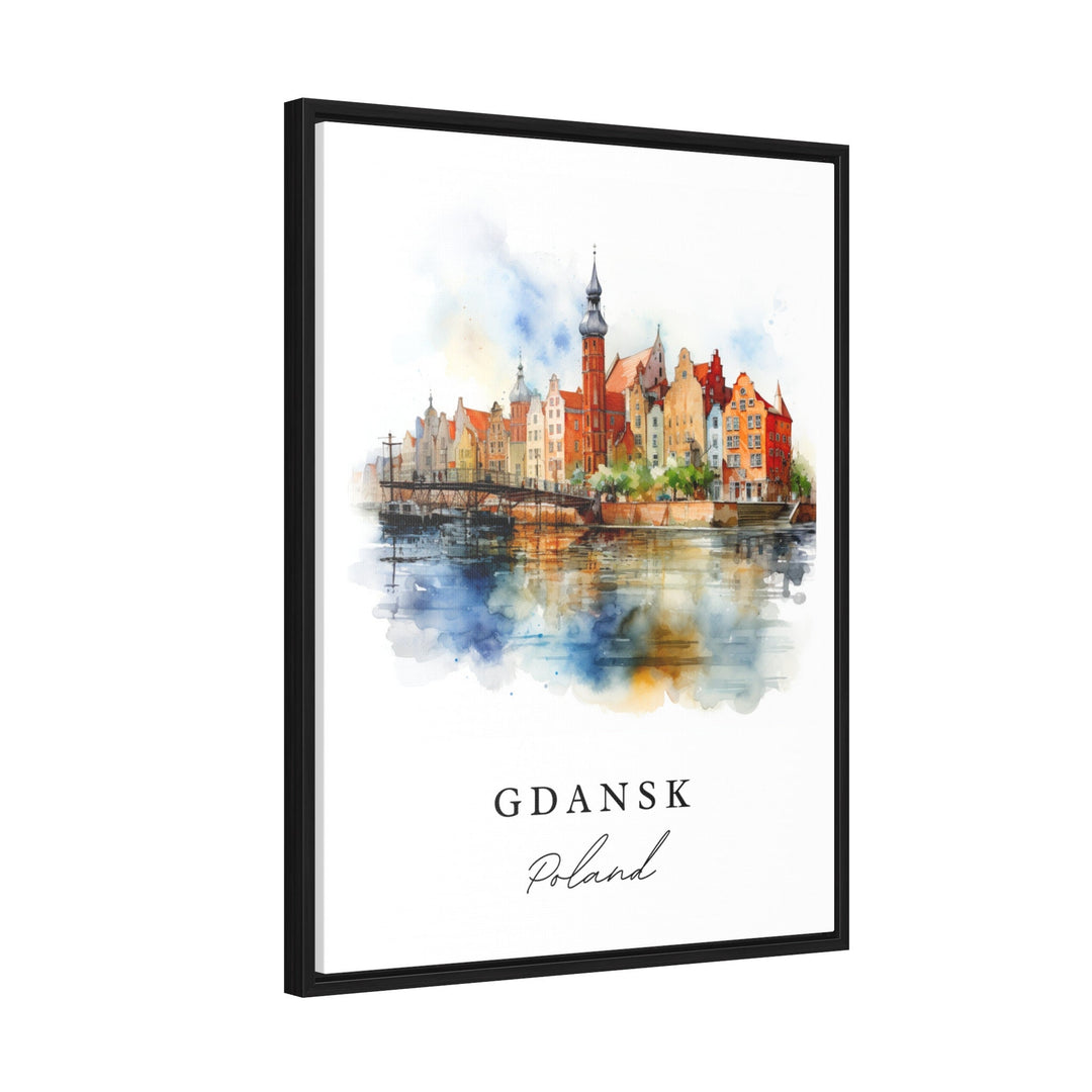 Gdansk Wall Art, Gdansk Poland Print, Gdansk Watercolor Art, Gdansk Poland Gift,