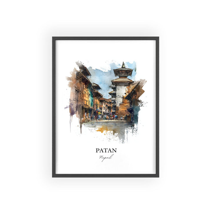 Patan, Nepal – Watercolor Art Print