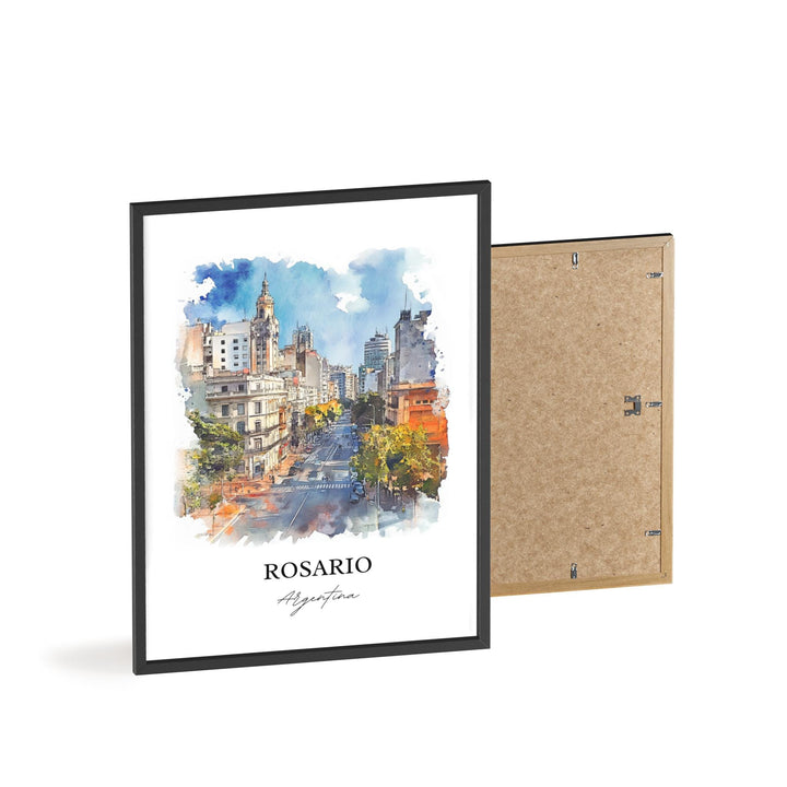 Rosario Argentina Art, Santa Fe Province Print, Argentina Watercolor, Rosario Argentina Gift, Travel Print, Travel Poster, Housewarming Gift