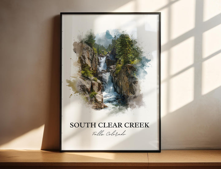 South Clear Creek Falls Art, Creede CO Print, Colorado Artwork, South Clear Creek Falls Gift, Travel Print, Travel Poster, Housewarming Gift