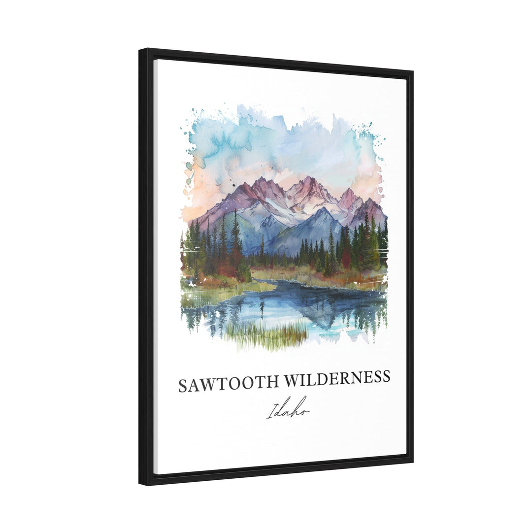 Sawtooth Wilderness Art, Sawtooth Idaho Print, Sawtooth Idaho Watercolor, Sawtooth Forest Gift, Travel Print, Housewarming Gift