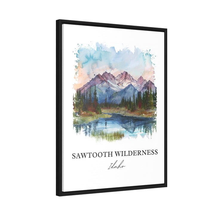 Sawtooth Wilderness Art, Sawtooth Idaho Print, Sawtooth Idaho Watercolor, Sawtooth Forest Gift, Travel Print, Housewarming Gift