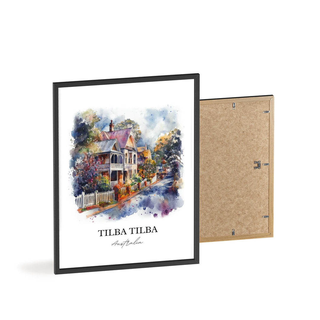 Tilba Australia Wall Art, Tilba Tilba Print, Australia Watercolor Art, New South Wales Gift, Travel Print, Travel Poster, Housewarming Gift