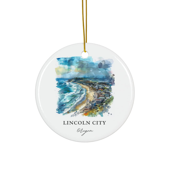Lincoln City OR Ornament: Unique Lincoln City Souvenir, Lincoln City Oregon Xmas Decor, and Authentic Lincoln City OR Christmas Gift