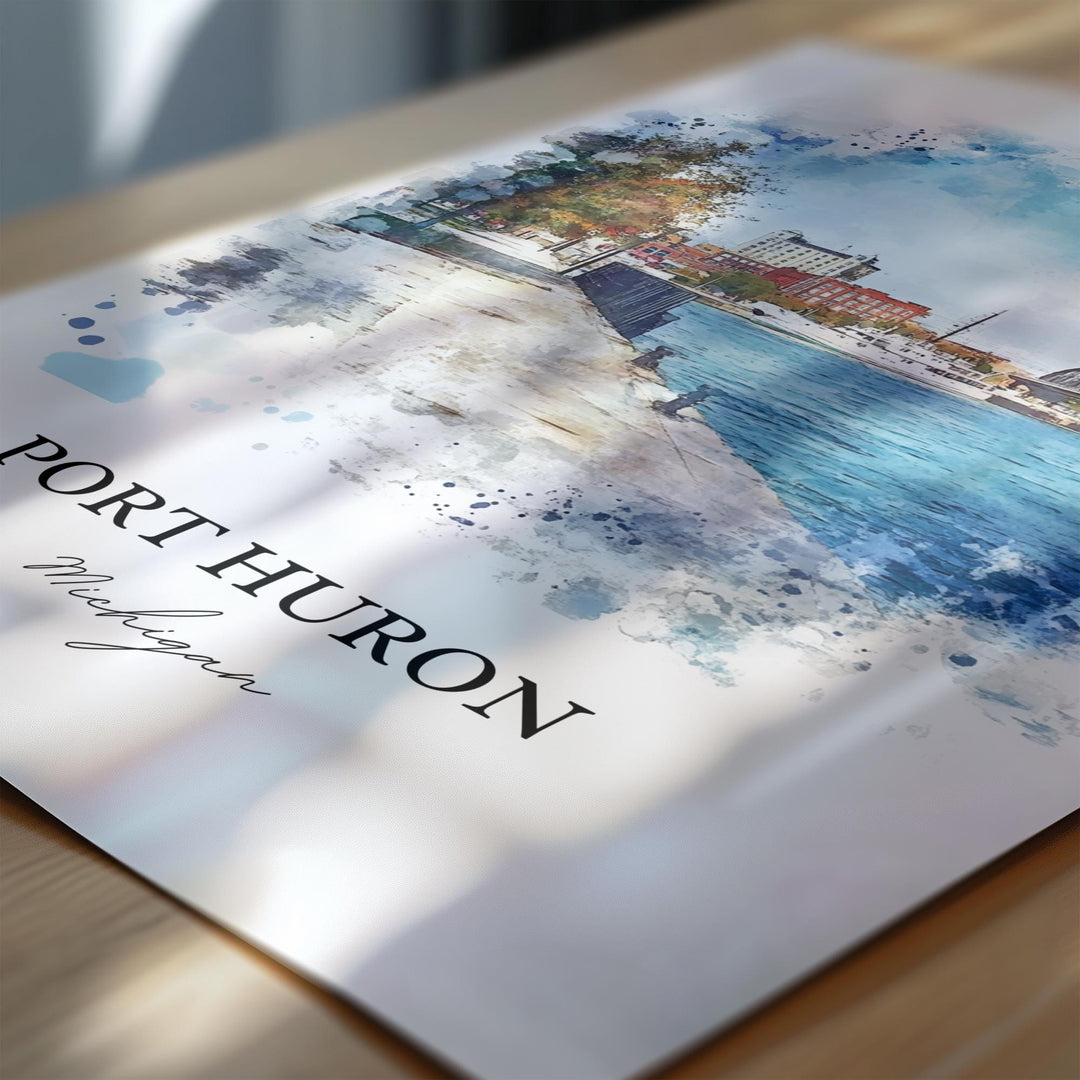 Port Huron, USA – Watercolor Art Print
