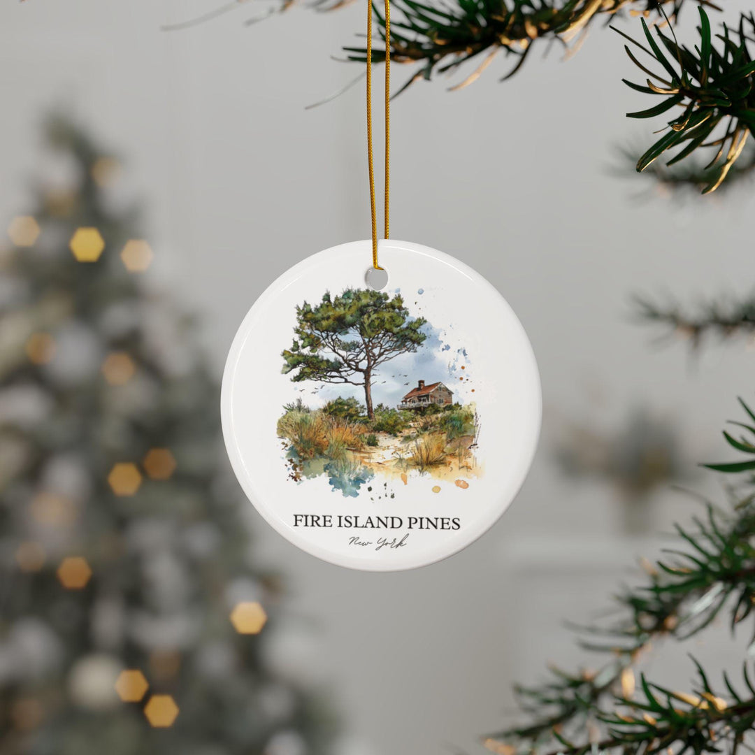Fire Island Ornament: Unique Fire Island NY Souvenir, Fire Island Xmas Decor, and Authentic Fire Island Pines Gift
