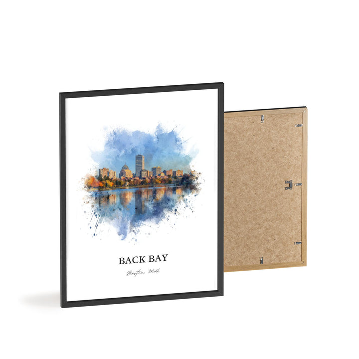 Back Bay, Massachusetts – Watercolor Art Print