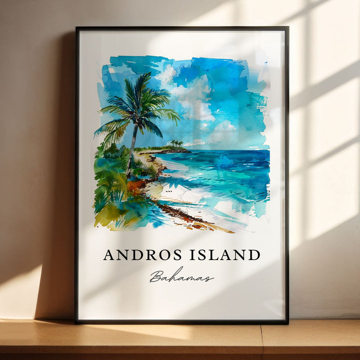 Andros Island Wall Art - Bahamas Print