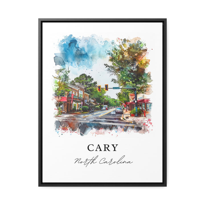 Cary, North Carolina, USA – Watercolor Art Print
