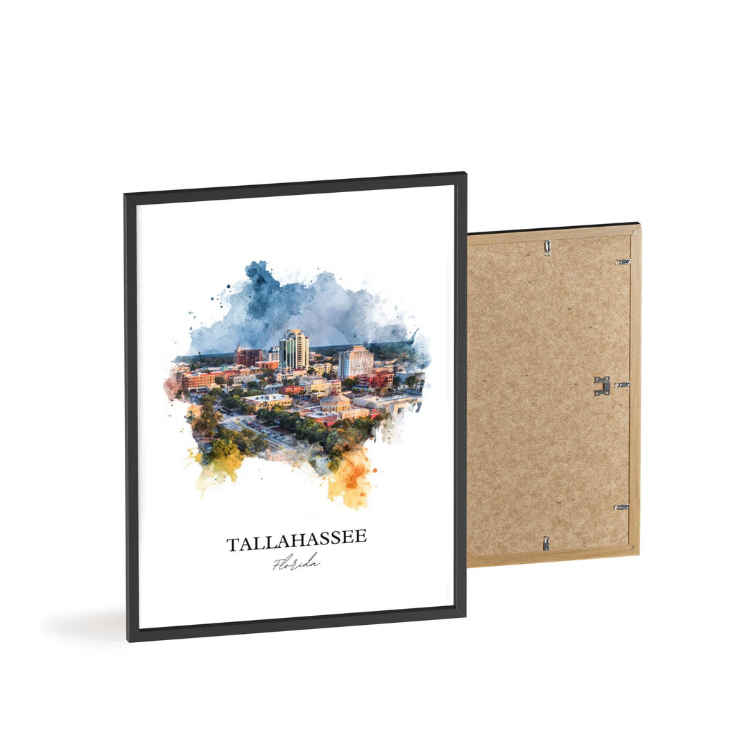 Tallahassee, Florida – Watercolor Art Print