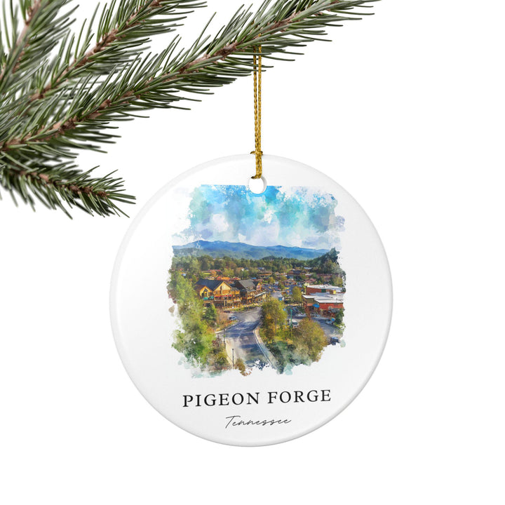 Pigeon Forge Ornament: Unique Pigeon Forge Souvenir, Pigeon Forge Xmas Decor, and Authentic Tennessee Gift