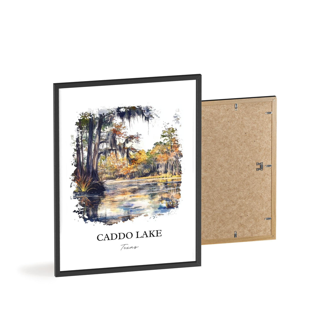 Caddo Lake Wall Art, Caddo Lake Print, Texas Watercolor Art, Caddo Lake Gift, Travel Print, Travel Poster, Housewarming Gift