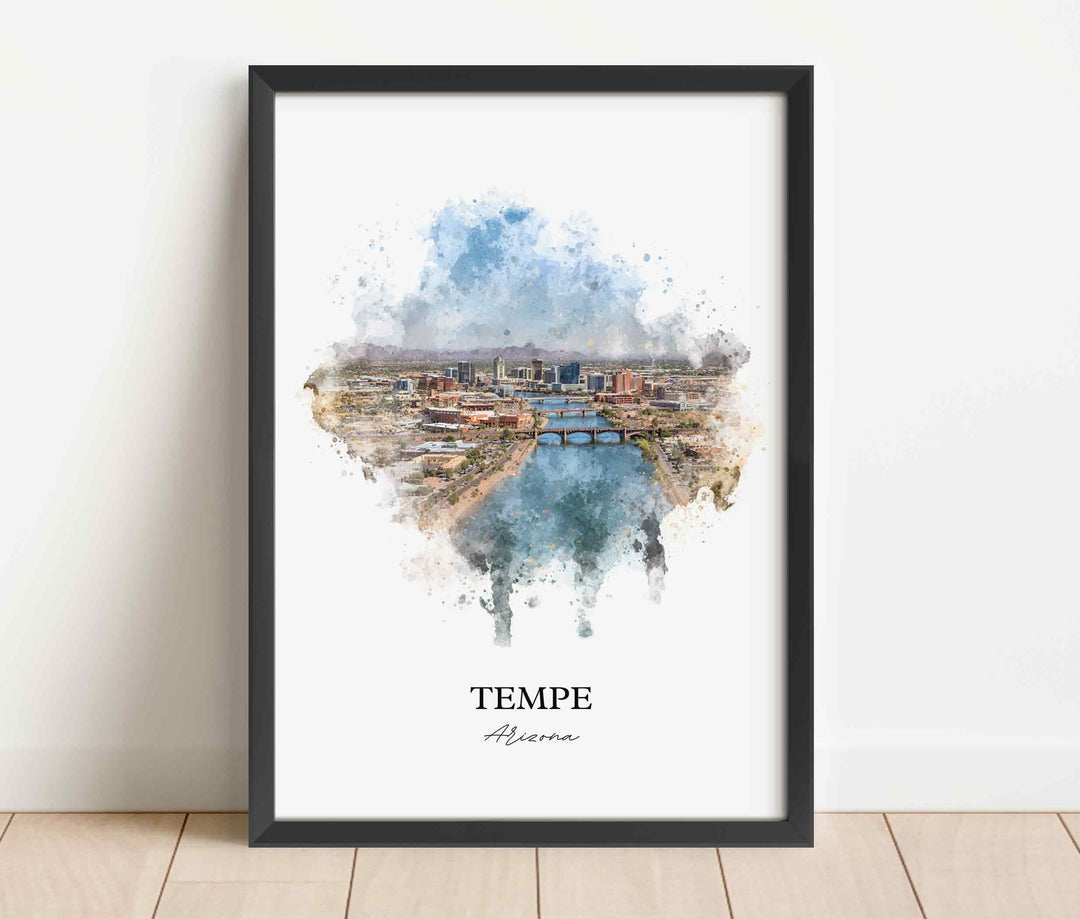 Tempe, Arizona – Watercolor Art Print