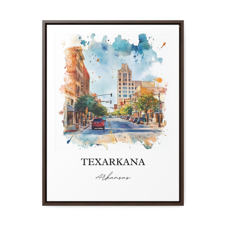 Texarkana Wall Art, Texarkana Print, Texarkana Arkansas Watercolor Art, Bowie County Gift, Travel Print, Travel Poster, Housewarming Gift